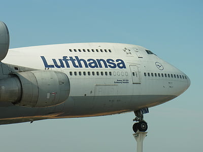 Lufthansa, fly, luftfart, Boeing, reise, passasjerfly, fly