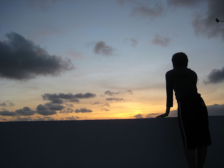 Silhouette, người phụ nữ, mặt trời mọc, Châu á, Philippines, đám mây, mặt trời
