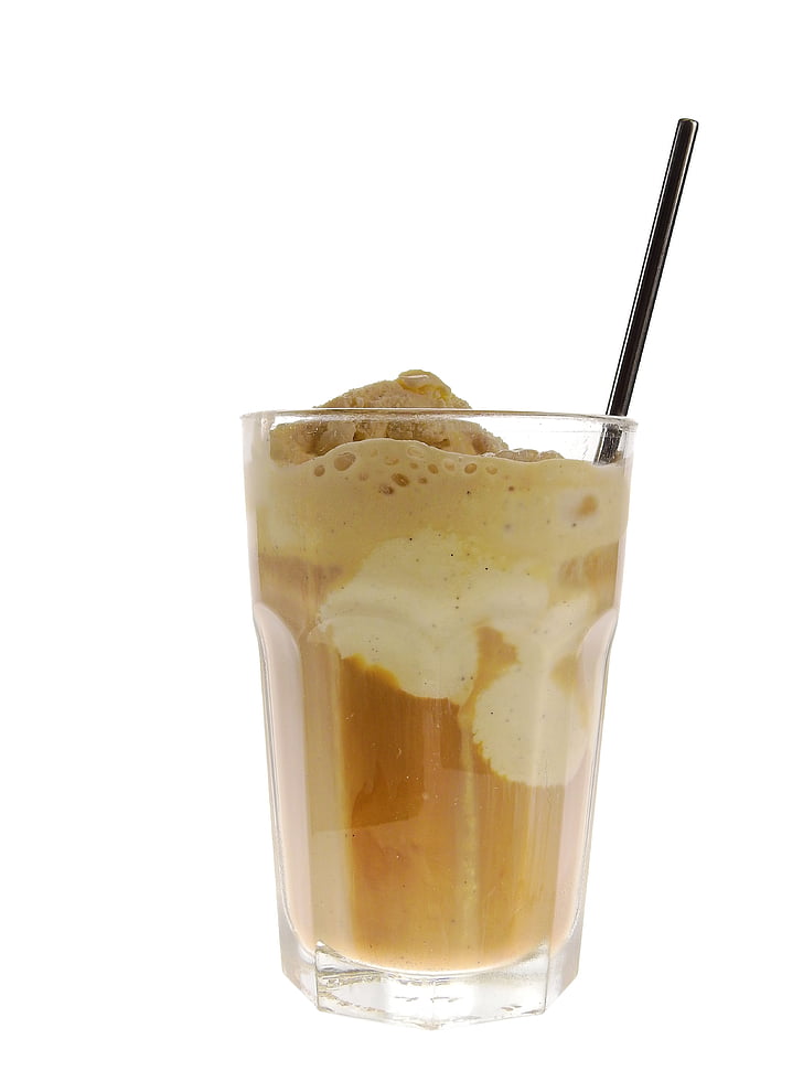 ice, coffee, eiscafe, iced coffee, glass, cup, drink