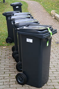 Mülleimer, Mülleimer, Abfälle, Müll, Tonne, Abfall-Behälter, Tonne Kunststoff