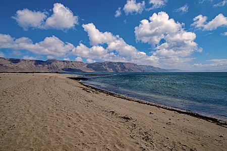 Playa francesca, La graciosa, Kanárske ostrovy, Španielsko, Afrika, more, vody