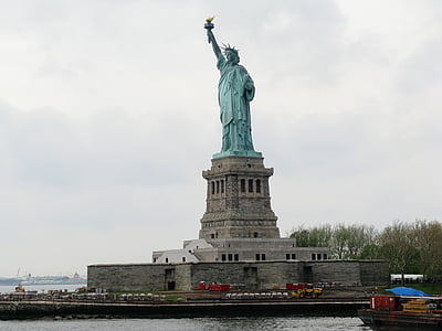 Статуя свободы, Нью-Йорк, Манхэттен, гавань, Архитектура, Ориентир, Леди свобода