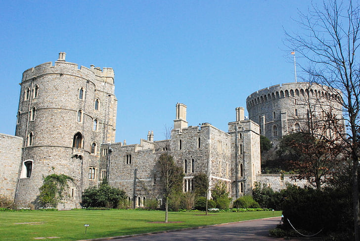 Windsor castle, royalty, historiska, landmärke, gammal byggnad, Storbritannien