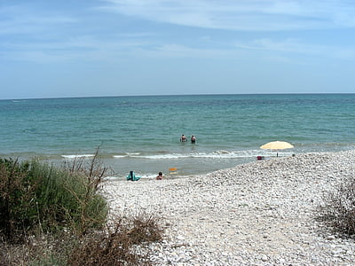 Meer, Seite, Walze, mediterrane, Spanien, Strand, Sand