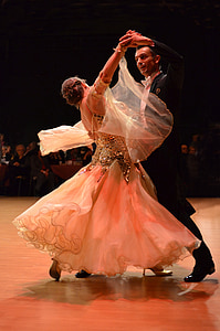 dance, couple, waltz, stage - Performance Space, performance, dress, women