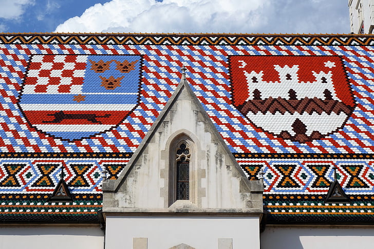 l'església, sostre, Zagreb, històric, Monument, arquitectura, renom