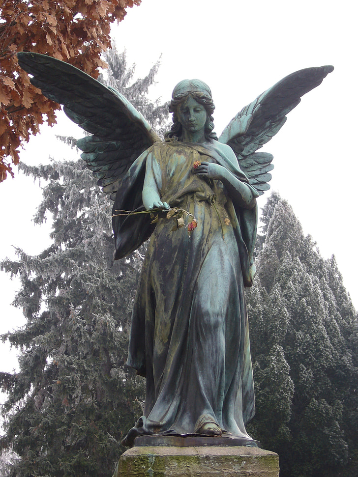 Ангел, гробище, траур, скулптура