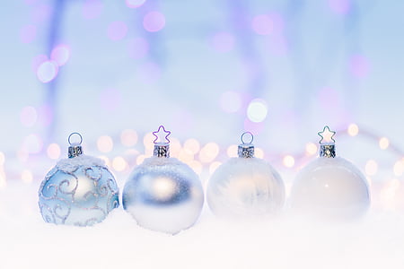 Рождество, Рождественские шары, Рождественские украшения, Зима, блестящие, без людей, Освещенная
