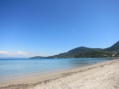 Corfu, griechemland, biru, langit, laut, Pantai, laut