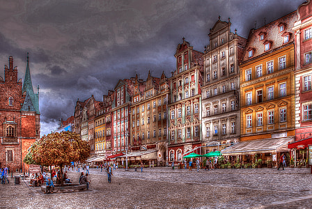 Wrocław, arhitectura, vile, case colorate, case vechi, monumente, oraşul vechi