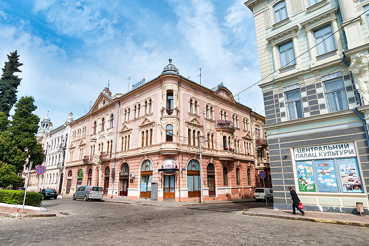 Chernivtsi, City, Ukraina, Euroopa, Ajalooliselt, Downtown, Road
