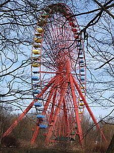 rotella di Ferris, vecchio, Berlino, Plänterwald, Parco del fiume Sprea, lasciare, cabina