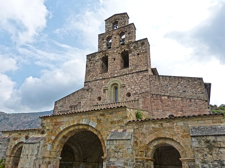 romansk, kloster, klokketårnet, Gerri salt, Pallars sobirà, pyrenee catalunya
