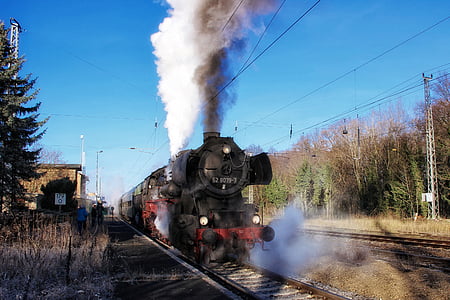 Dampflokomotive, Eisenbahn, Lokomotive, Zug, Dampfeisenbahn, Eisenbahn Nostalgie, Dampf-plus