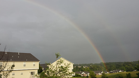 rainbows, double rainbows, after the rain