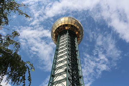 sluneční koule, Tennessee, Knoxville, Centrum města, parku, Panorama, Amerika