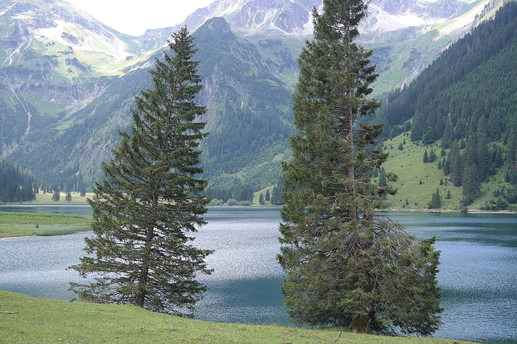 vilsalpsee, sjön, vatten, Bergsee, Österrike, landskap, idyll