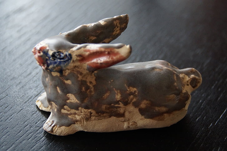 sound, clay figure, hare, easter bunny, easter, school, weel