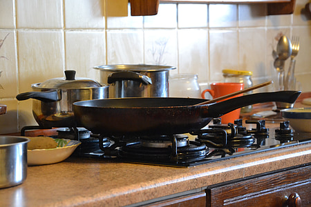 kitchen, cook, cooking, frying pan, burning, frying, fry