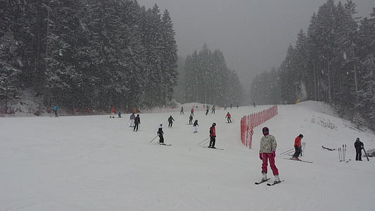 冬天, 白云岩, 雪, 阿尔卑斯山, 意大利, 滑雪板, 山脉
