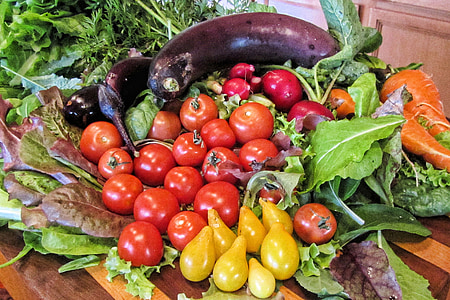 vegetabilsk, landmand, frisk, aubergine, mad, friskhed, veganer