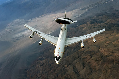 e-3 Őrtorony, radar, táj, menet közben, repülő, Jet, repülőgép