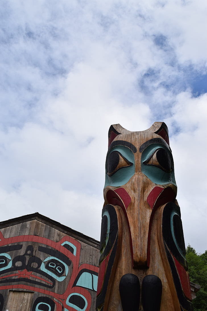 cột totem, Raven, Totem, nguồn gốc, gỗ, Ấn Độ, văn hóa