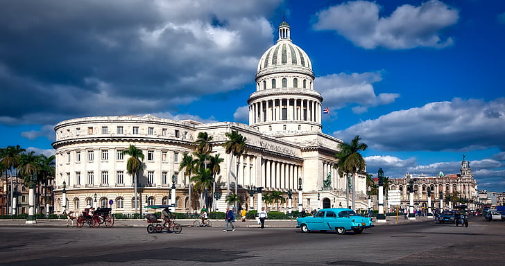 Havana, kuba, Kapitolija ēkas, arhitektūra, orientieris, vēsturisko, pilsēta