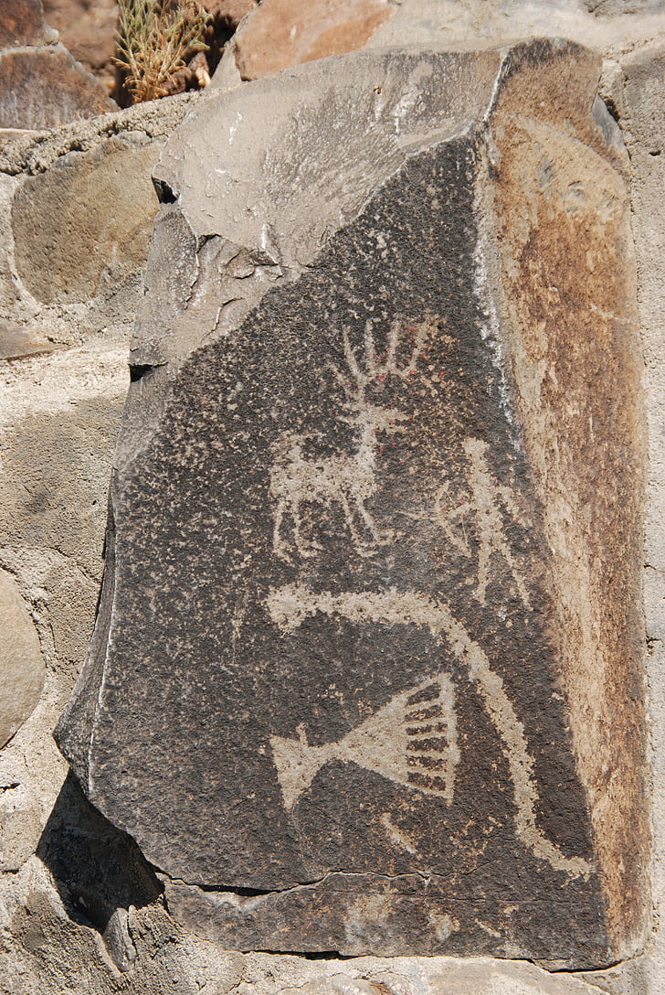 petroglief, afbeelding, krassen, kerven, native american, Figuur, staat Washington