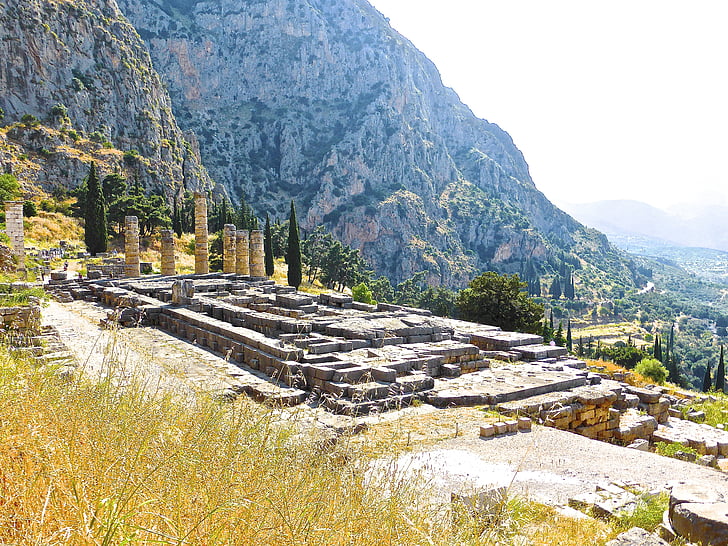 Delphi, griuvėsiai, istorija, UNESCO, kultūra, Graikija, Architektūra