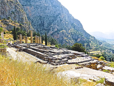 delphi, ruins, history, unesco, culture, greece, architecture