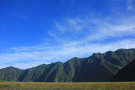 cielo azul, colina, piedra, campo, naturaleza, planta, medio ambiente