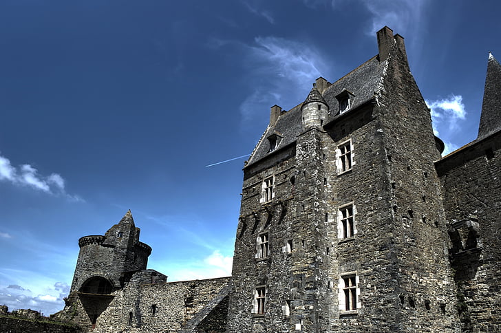 utrdbe, grad, citadela, spomenik, stari, srednjem veku, Brittany
