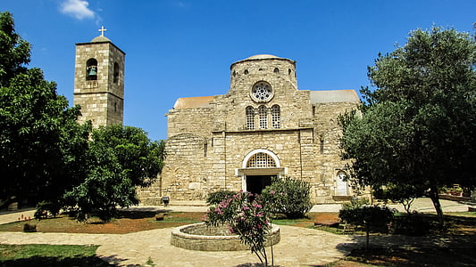 Kypr, Famagusta, Ayios Varnava, klášter, kostel, staré, náboženství