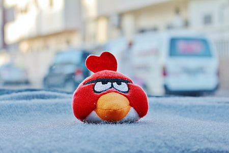 Angry bird, röd, arg, Cartoon, animerade, kyckling, karaktär