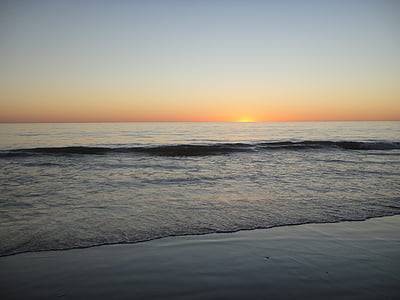 platja, posta de sol, Austràlia, oceà, paisatge