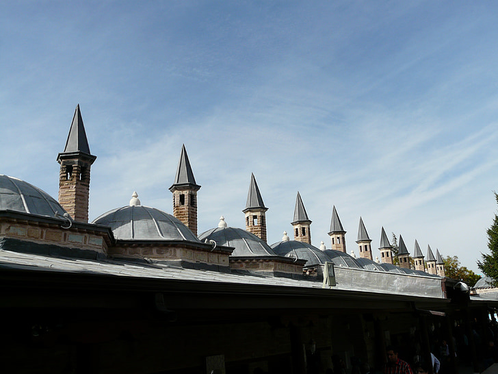 Torreta, cubiertas, Mezquita de, Konya, Mausoleo de, Mevlana, Jalal ad din rumi