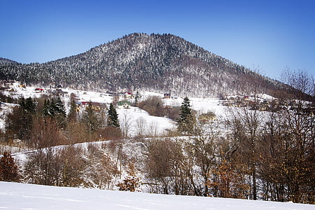 winter, snow, mountains, landscape, nature, malopolska, island beskids