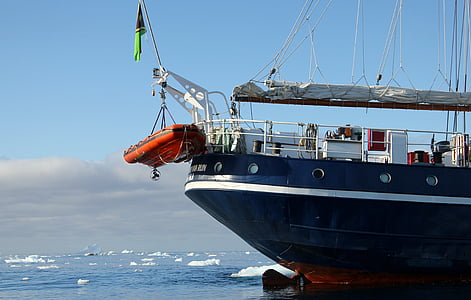 кораб, лодка, платноходка, актове, море, Гренландия