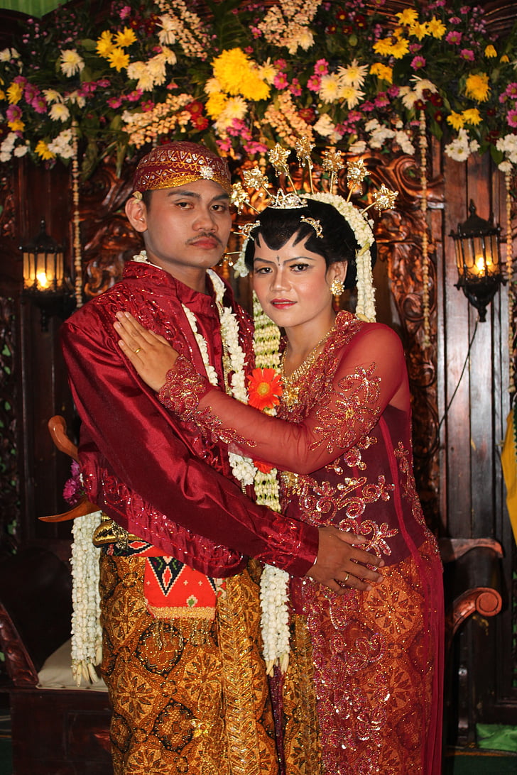 Svatba, tradiční javánské, tradice, batika, kultura