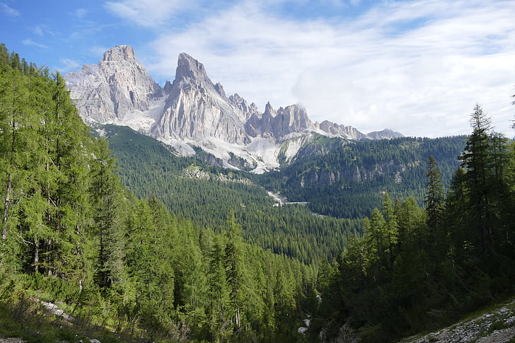 Dolomites, Alpen Italia, Gunung, Italia, alam, hijau, pemandangan