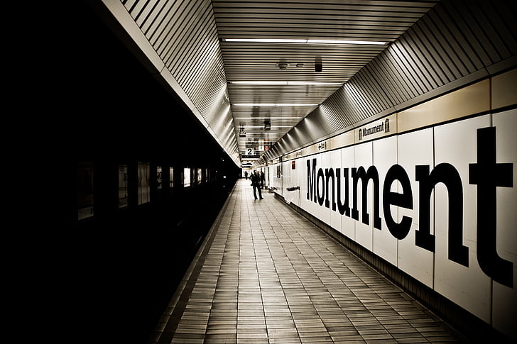 platforma, podzemne, (s Bahn), gleise, Željeznički kolodvor, zaustaviti, ključ