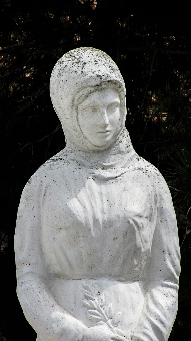 Chypre, vrysoules, mère, sculpture, monument