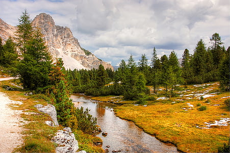 Fanes, Dolomity, hory, horskej krajiny, Príroda, Fanes alm, Pešia turistika