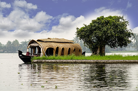 casa flutuante de Kerala, Reserva de barco, pacote de casa flutuante
