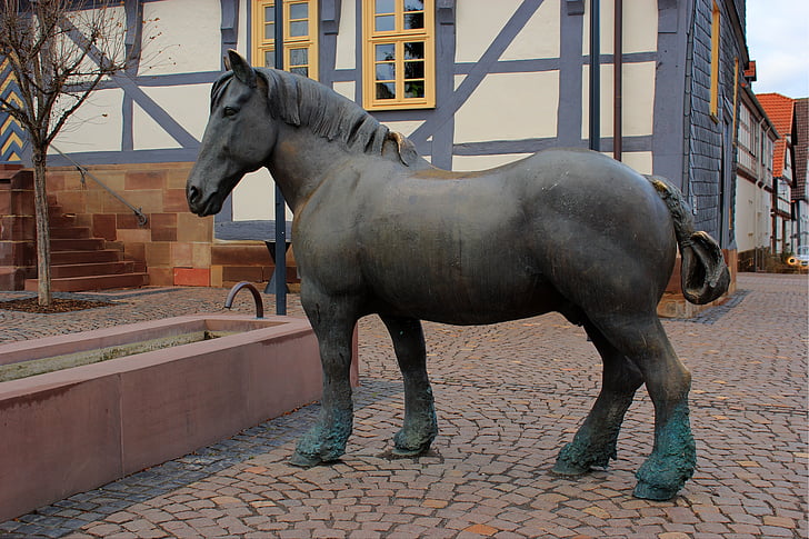 Кінь, фігура, ілюстрації, Пам'ятник, Росс, скульптура, метал