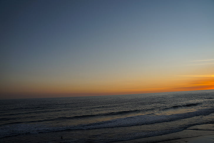 stranden, Ocean, havet, solnedgång, El Salvador