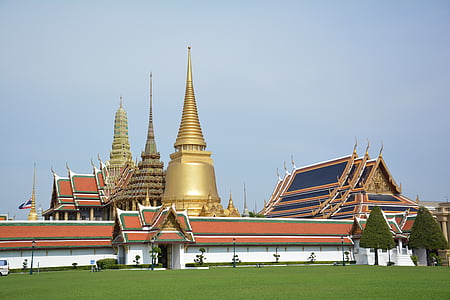 templet med smaragd buddha, turistattraktion, Palace, Thailand