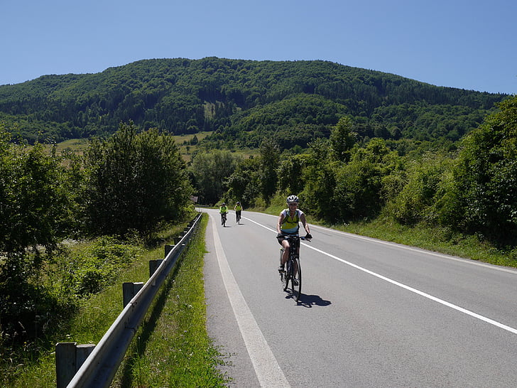 Slovacchia, montagne, CYKLO, percorso, montagne di Strážov, bici