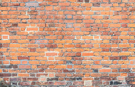 vegg, tekstur, murstein, bakgrunner, mønster, rød, vegg - bygningen funksjonen